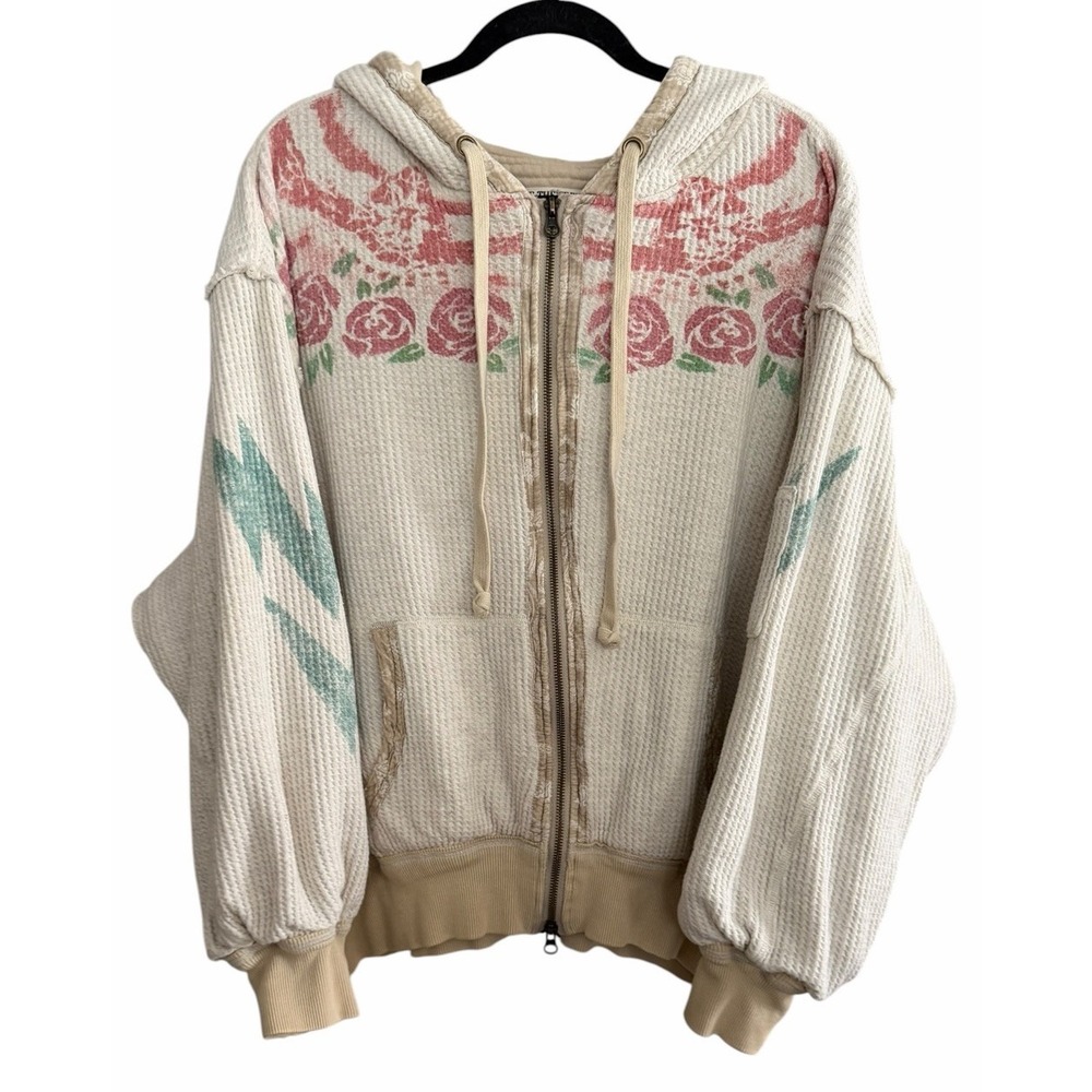 Free People We The Free By Your Side Airbrushed Sweatshirt Morning Oat Size XS